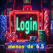 menos de 6.5 escanteios o que significa